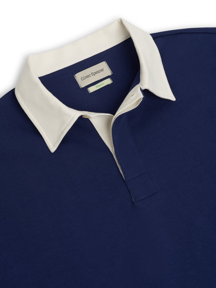 Heavy Long Sleeve Rugby Top Parton Indigo Blue