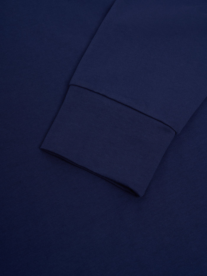 Heavy Long Sleeve Rugby Top Parton Indigo Blue