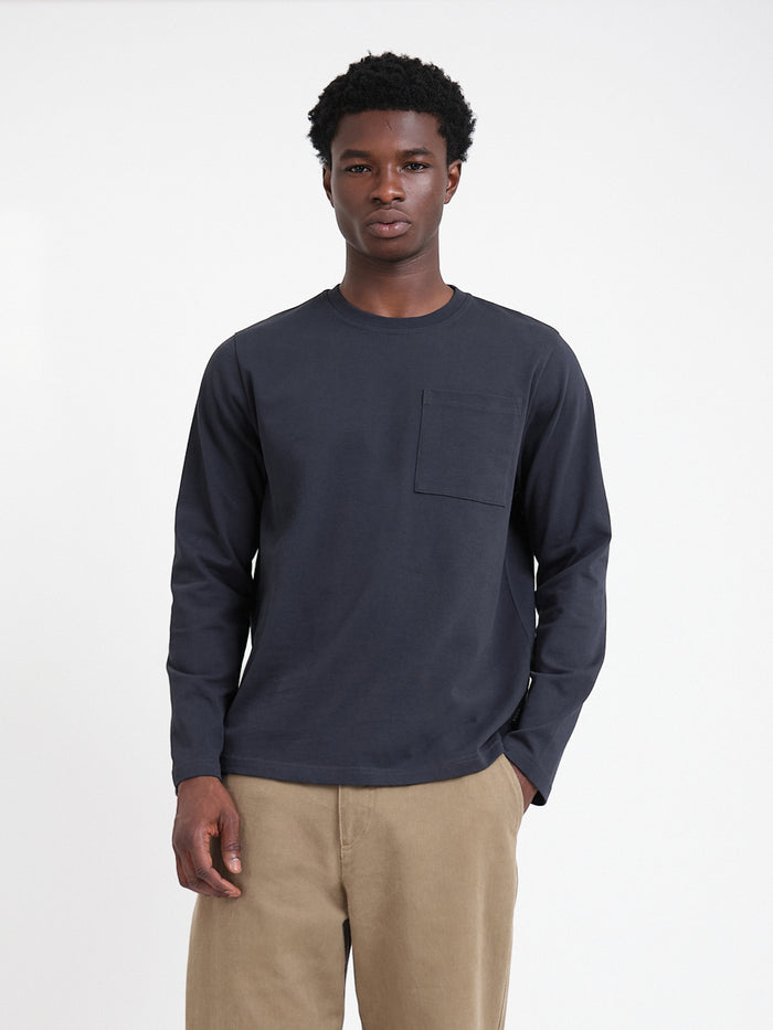 Heavy Long Sleeve T-Shirt Parton Navy