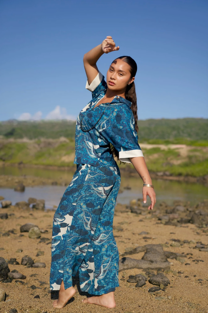 Hidden He'e Women's Palazzo Pants - Top View 1