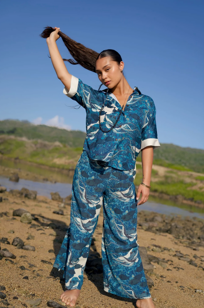 Hidden He'e Women's Palazzo Pants - Top View 2