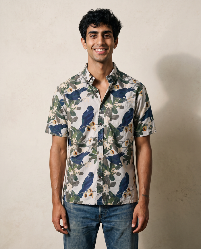 Ho’awa & ‘Alala Aloha Shirt - Tan