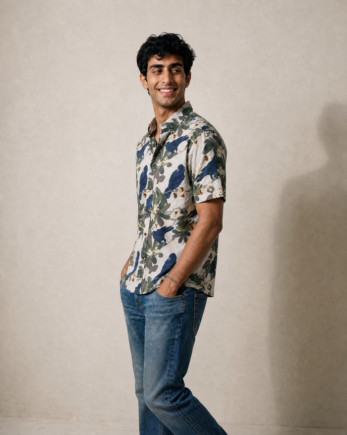 Ho’awa & ‘Alala Aloha Shirt - Tan
