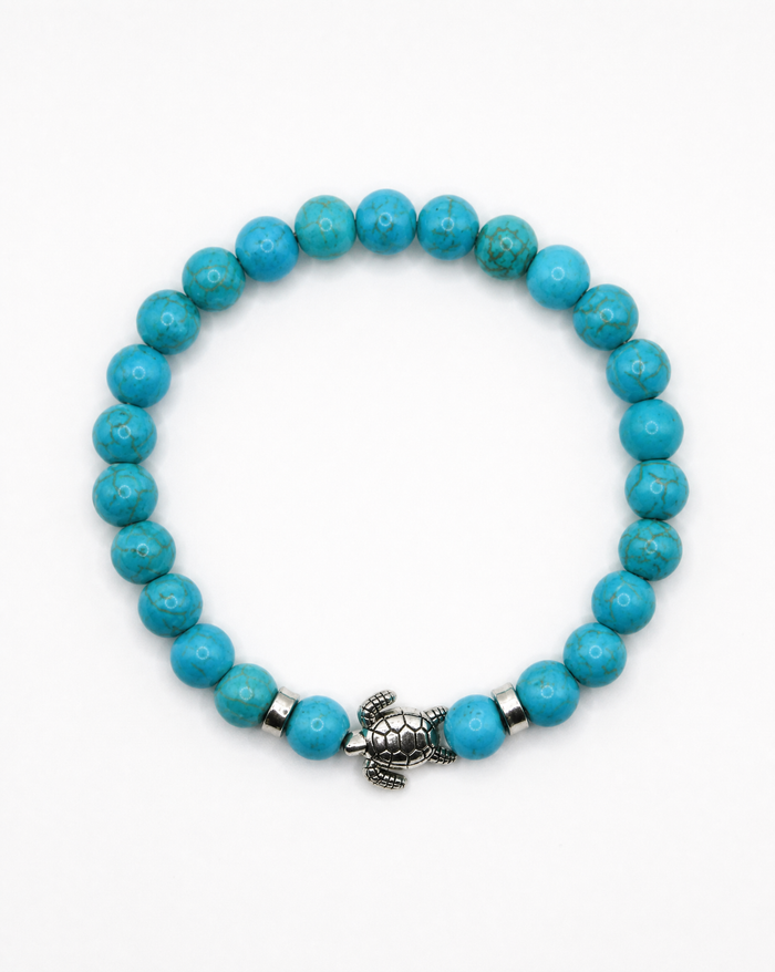 Honu Turquoise 8mm Piros Beaded Bracelet