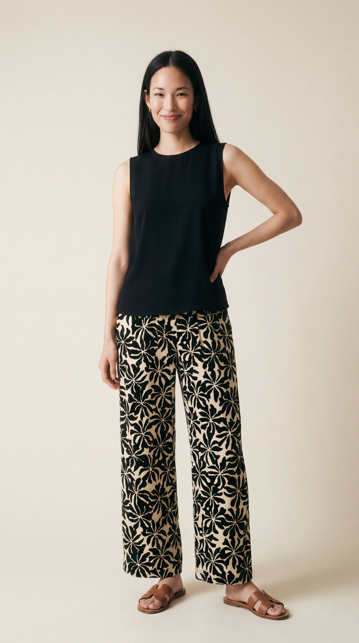 Johanna Pant - Aloha Black - Top View 1