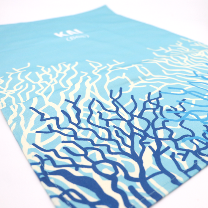 Kai - Sea Tea Towel - Angled View