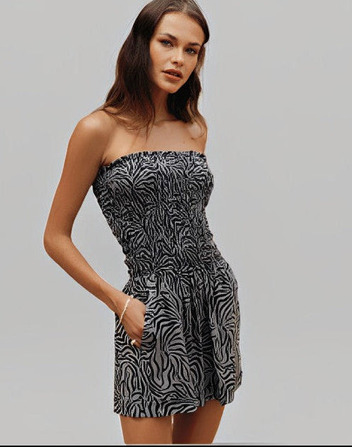 Kamea Romper - Raye Grey