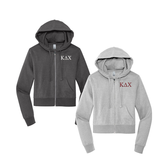 Kappa Delta Chi Cropped Zip Up Hoodie