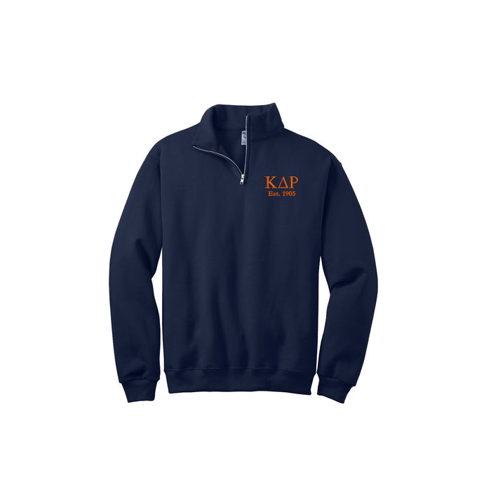 Kappa Delta Rho Est Quarter Zip Pullover Sweatshirt