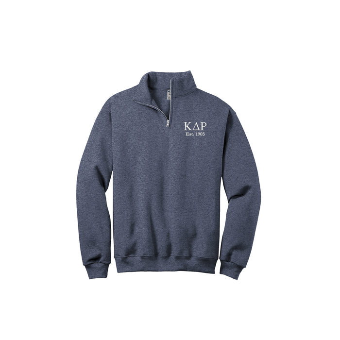 Kappa Delta Rho Est Quarter Zip Pullover Sweatshirt