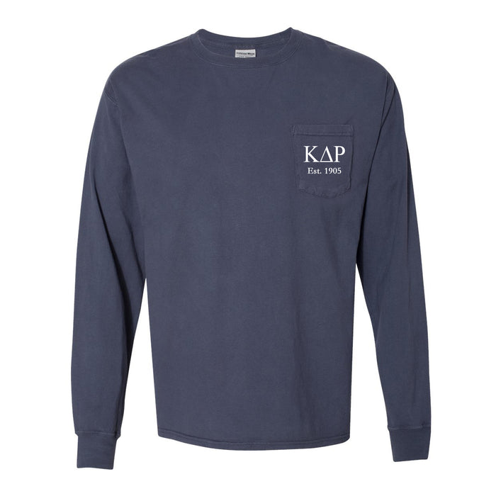 Kappa Delta Rho Long Sleeve Pocket Tee