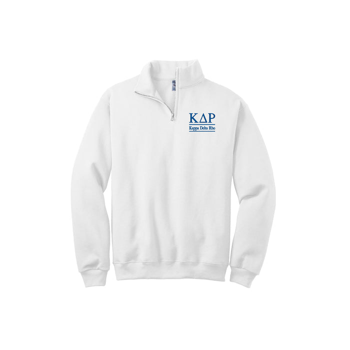 Kappa Delta Rho Quarter Zip Pullover Sweatshirt