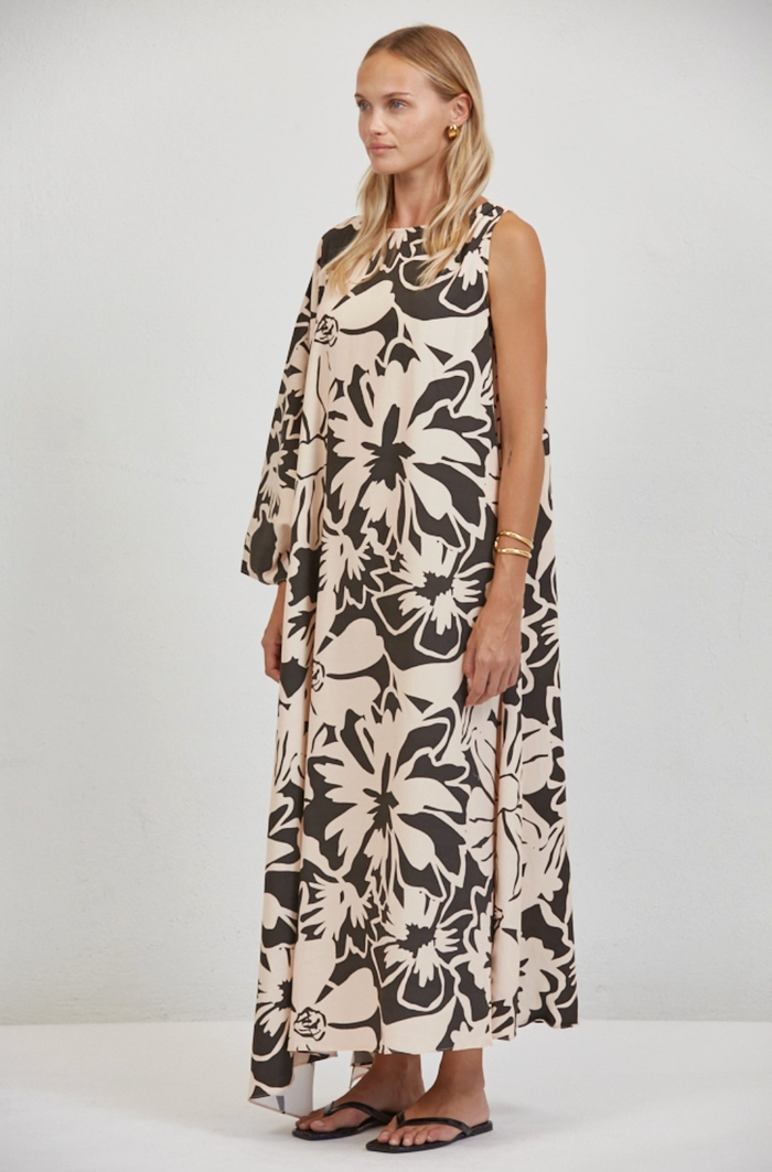 Keani Quarter Sleeve Midi Dress - Side View