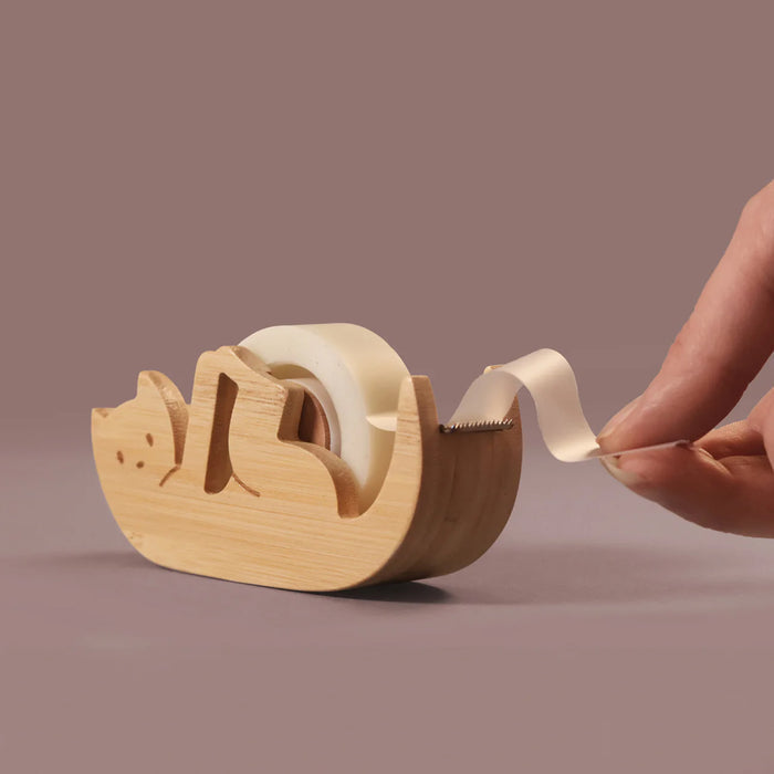 Kitty Cat Bamboo Tape Dispenser