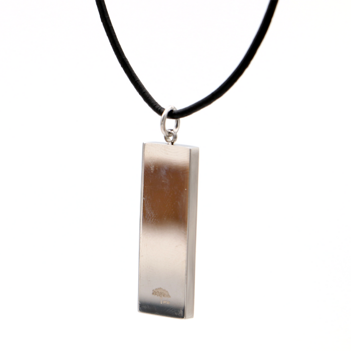 Koa Rectangle Pendant - Back View 2
