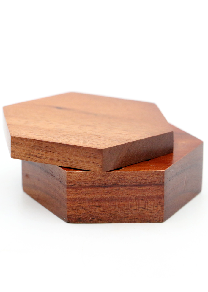 Koa Wood Hexagon Box - Small