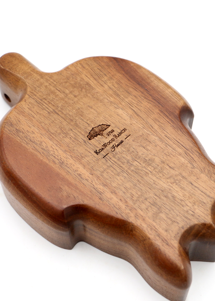 Koa Wood Honu Dish - Bottom View