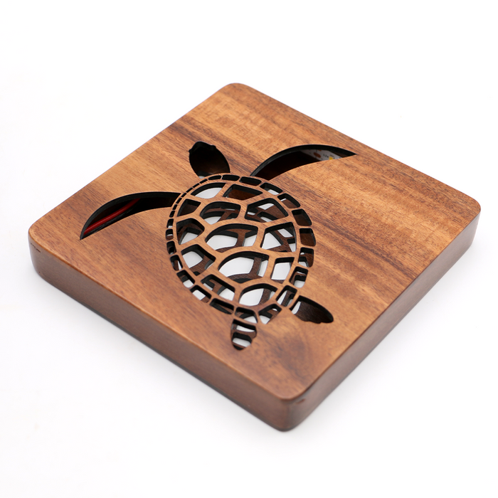Koa Wood Honu Night Light - Angled View