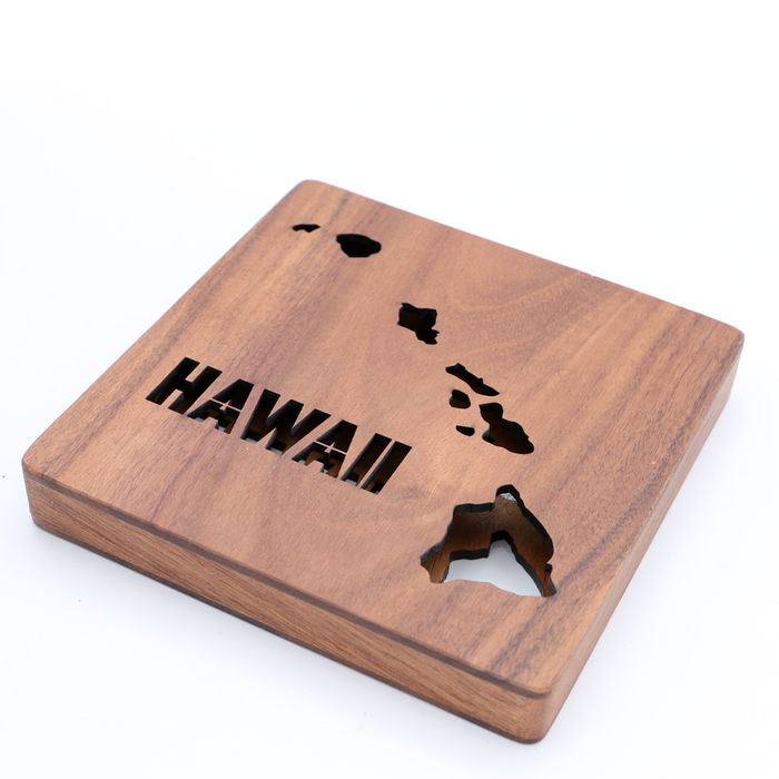 Koa Wood Islands Night Light - Side View