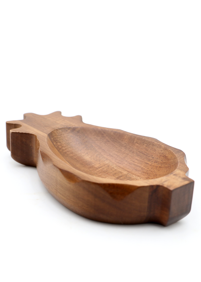 Koa Wood Pineapple Dish - Side View