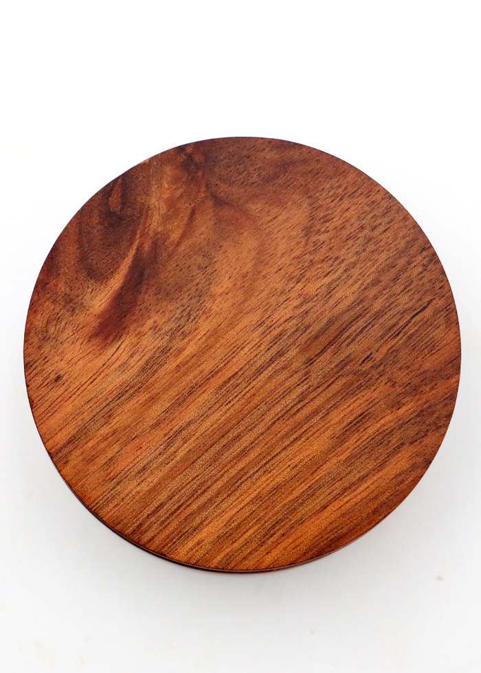 Koa Wood Round Box - Small