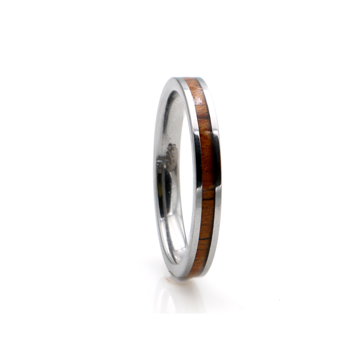 Koa Wood Tungsten Ring 3mm