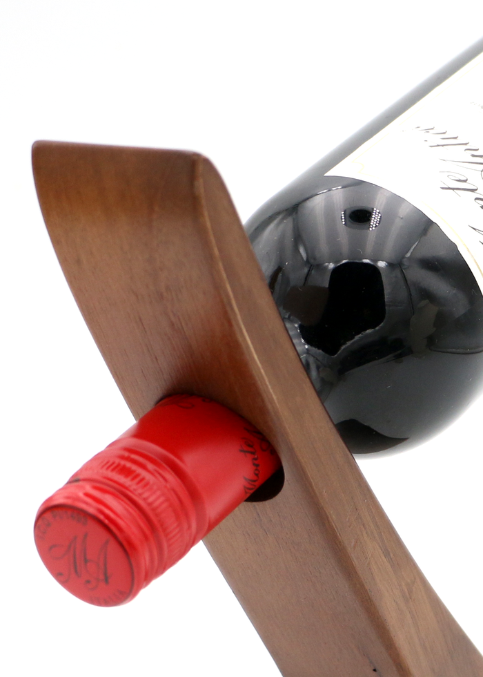 Koa Wood Wine Bottle Holder - Close-Up