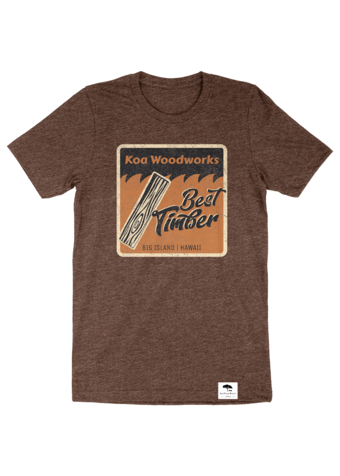 Koa Woodworks Best Timber Short Sleeve Tee - Heather Brown