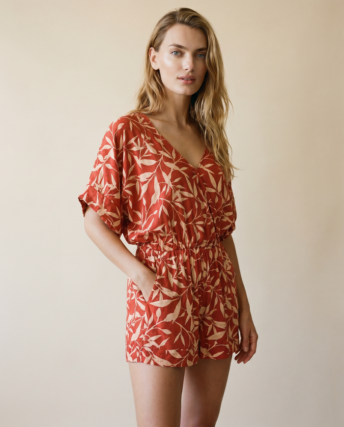 Kona Romper - Floral Sunset