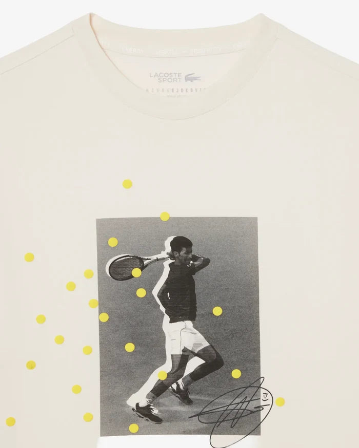 Lacoste Lacoste Novak Djokovic Signature T-Shirt - Lapland T-Shirt