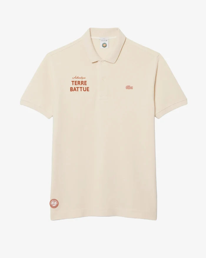 Lacoste Lacoste Roland-Garros Terre Battue Polo - Chalk Polo Shirt
