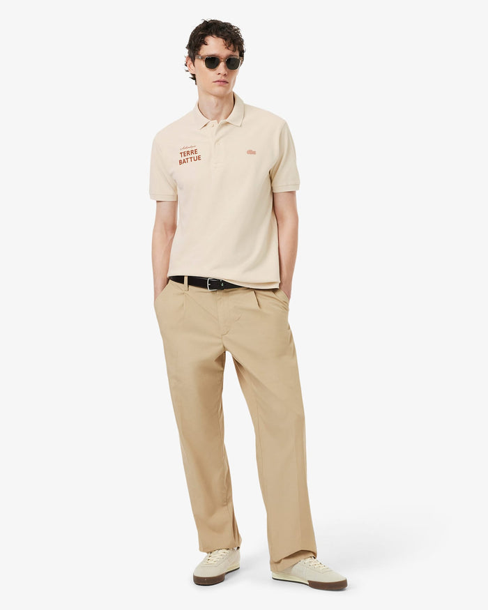 Lacoste Lacoste Roland-Garros Terre Battue Polo - Chalk Polo Shirt