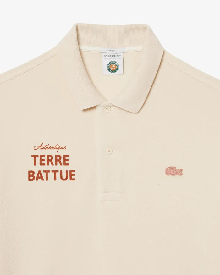 Lacoste Lacoste Roland-Garros Terre Battue Polo - Chalk Polo Shirt