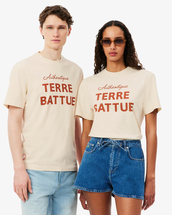 Lacoste Lacoste Roland-Garros Terre Battue T-Shirt - Chalk T-Shirt