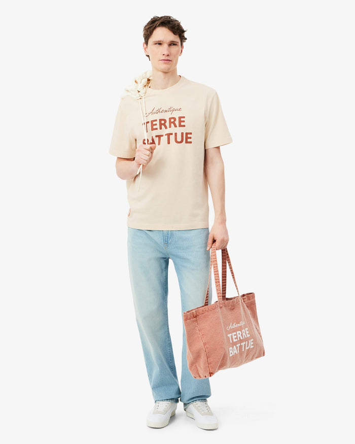 Lacoste Lacoste Roland-Garros Terre Battue T-Shirt - Chalk T-Shirt