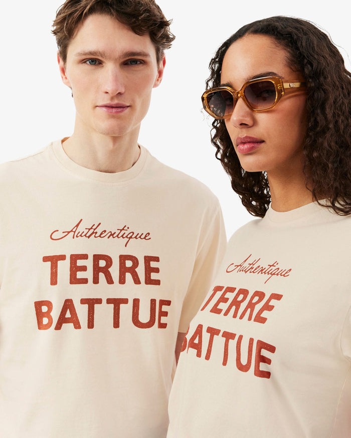 Lacoste Lacoste Roland-Garros Terre Battue T-Shirt - Chalk T-Shirt