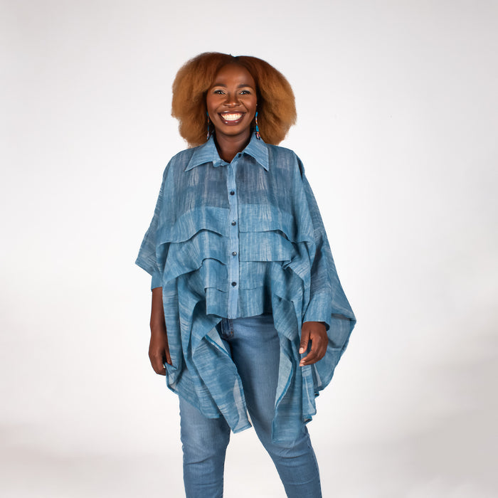 Ladies' 3/4 Sleeve Mila Top - Navy