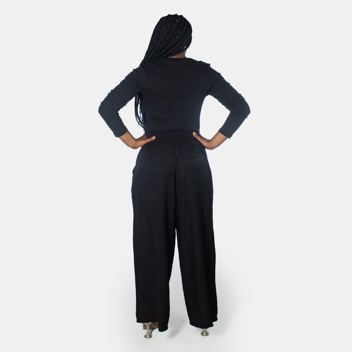 Ladies' 6 Button Pants - Black