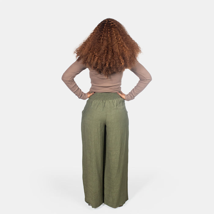 Ladies' 6 Button Pants - Olive