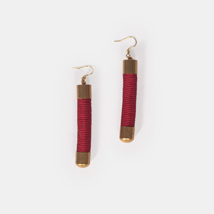 Ladies' Alex Earrings - Maroon