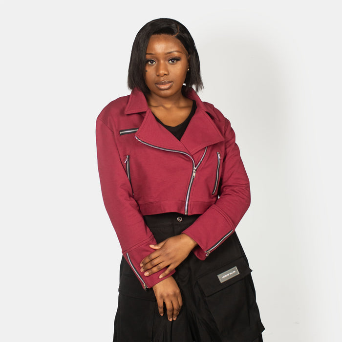 Ladies' Alice Biker Jacket - Ruby