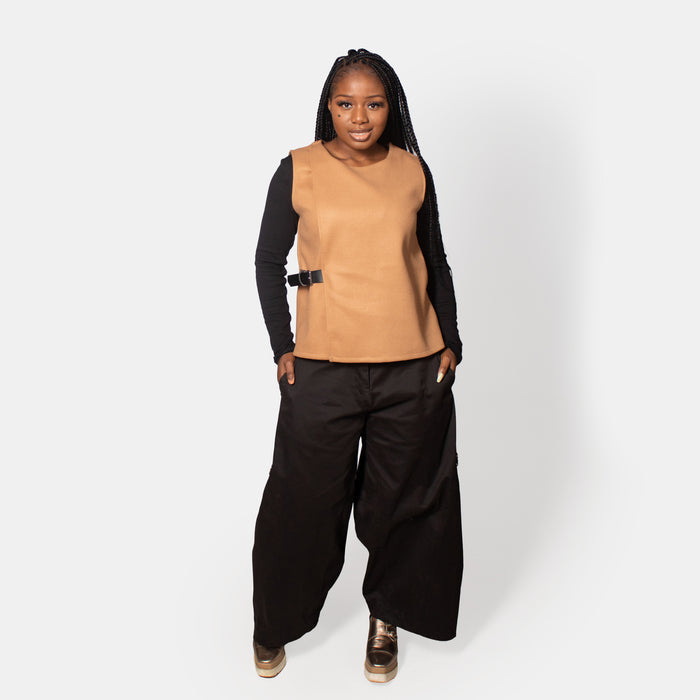 Ladies' Bena Buckle Top - Taupe