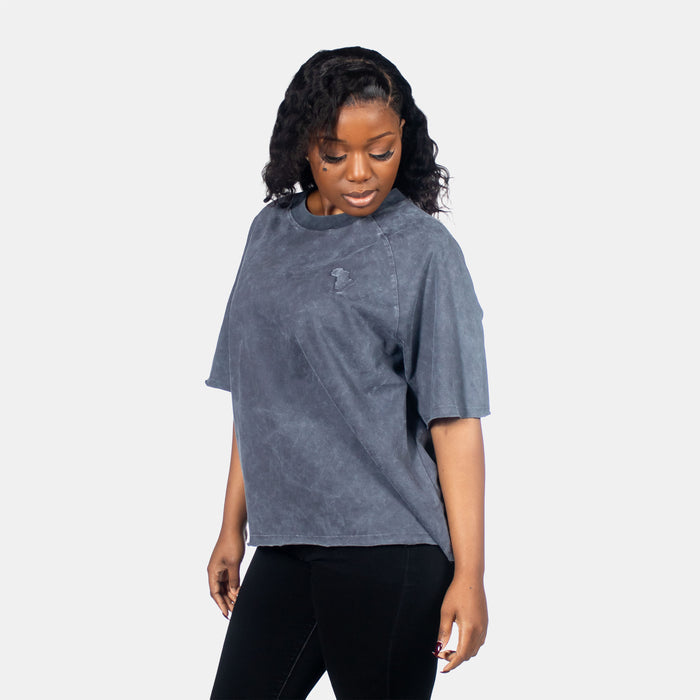 Ladies' Boxy Africa T-Shirt - Charcoal