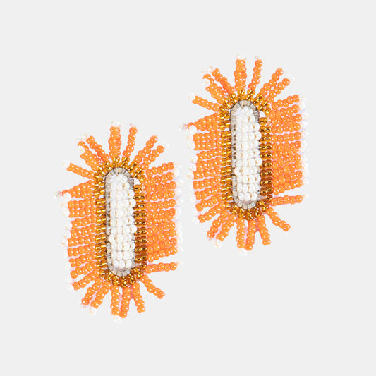 Ladies' Cameo Earrings - Coral