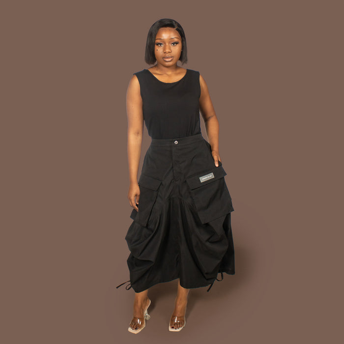 Ladies' Cargo Skirt - Black