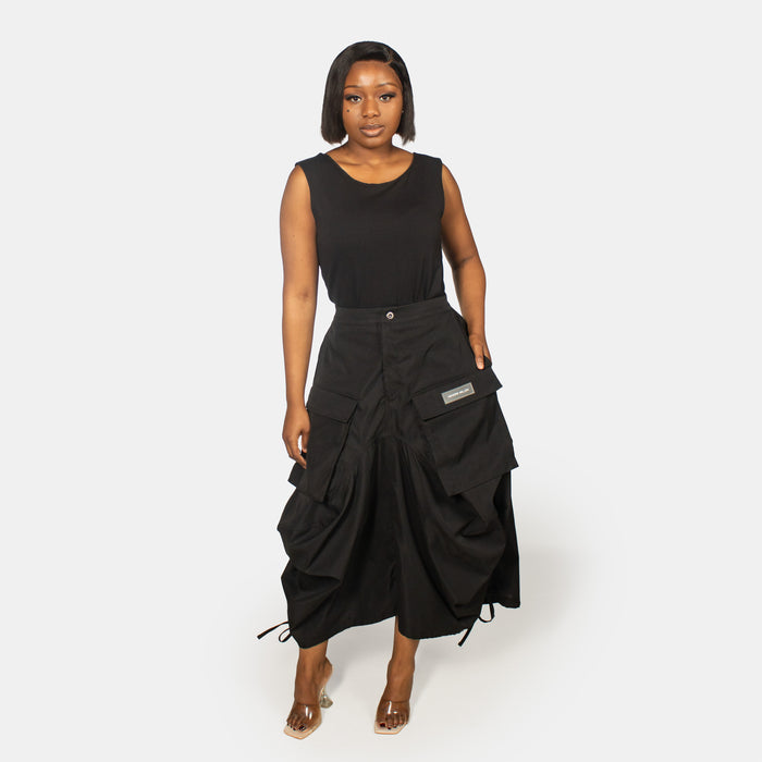 Ladies' Cargo Skirt - Black