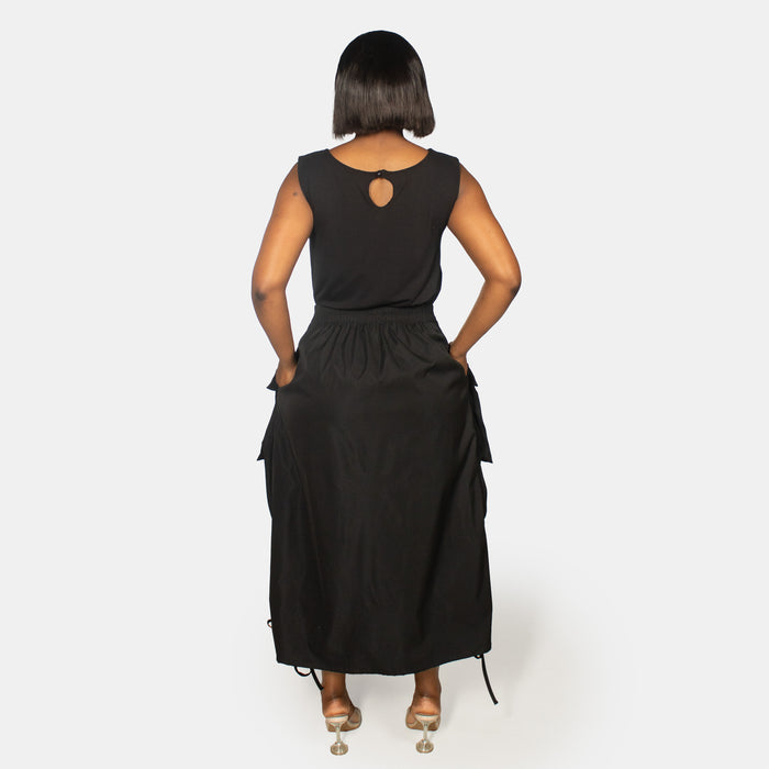 Ladies' Cargo Skirt - Black