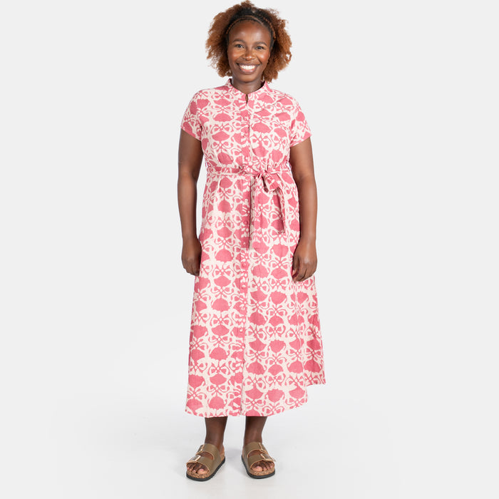 Ladies' Carol Shirt Dress - Pink