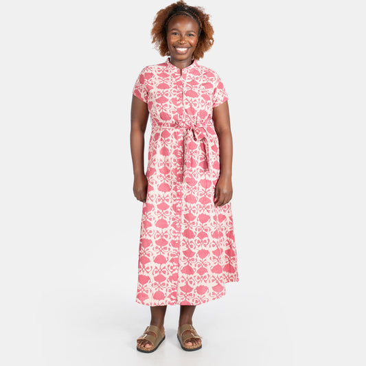 Ladies' Carol Shirt Dress - Pink