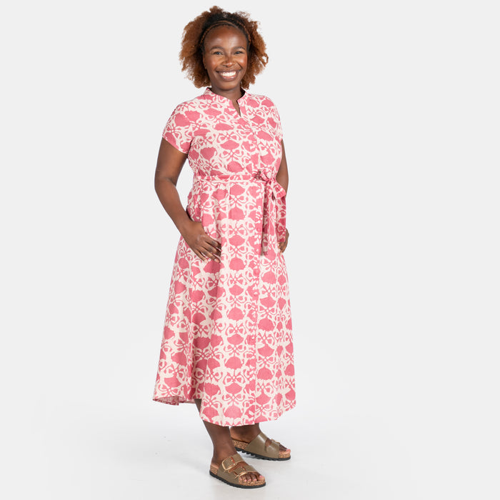 Ladies' Carol Shirt Dress - Pink